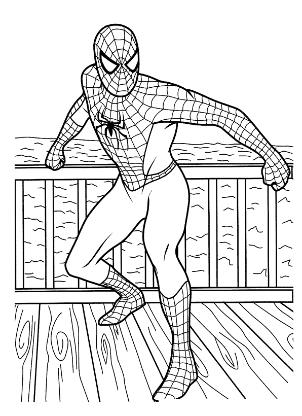 Скачать и распечатать раскраски Человек паук