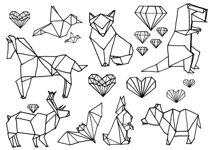 Оригами Обучающие раскраски, Раскраски для девочек, Раскраски для мальчиков