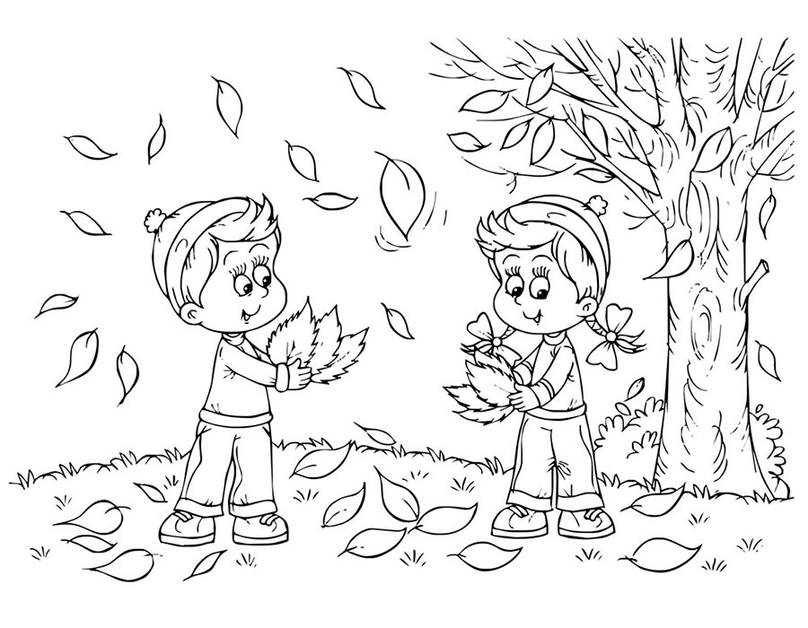 Играем с осенними листьями