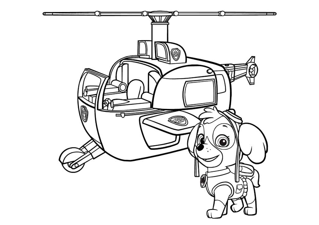 Скай и вертолет