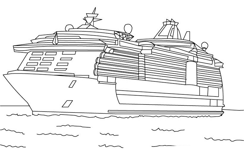 Раскраски кораблей, лодок, яхт