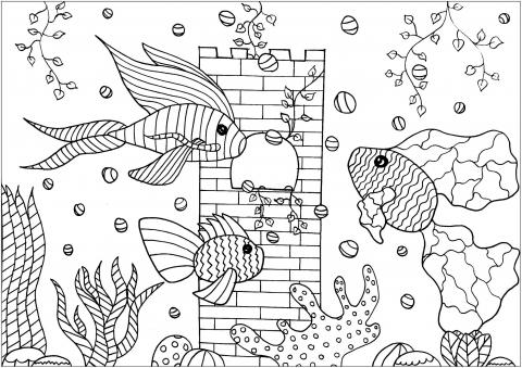 Раскраска рыба для малышей ♥ Онлайн и Распечатать Бесплатно!