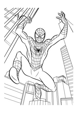 Скачать и распечатать раскраски Человек паук